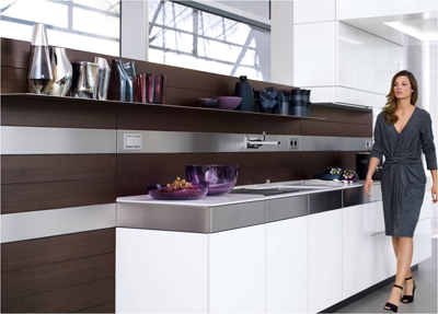A sleek, modern kitchen